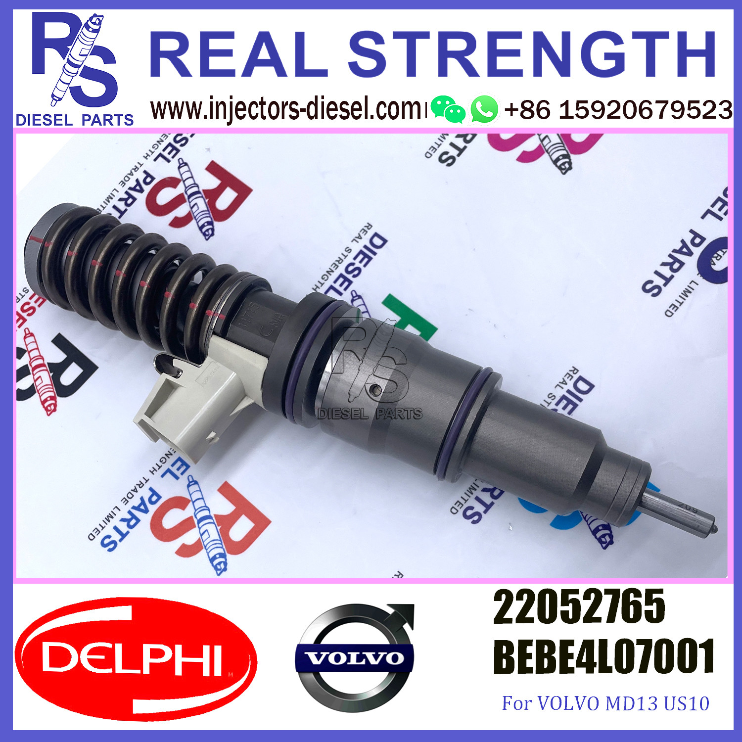 DELPHI 4pin injector 22052765 Diesel pump Injector V-O-L-V 22052765 BEBE4L07001 E3.5 for V-O-L-V MD13 US10