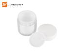 Plastic cosmetic container/ double wall white plastic jar/breast tight cream jar