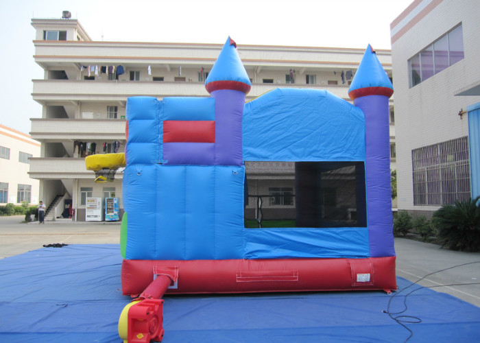 Simple inflatable bouncer house with slide classic inflatable castle combo for children over 5 years
