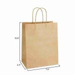 OEM Clothing Packaging Brown Grocery Bags Recyclable Christmas Gift Bags