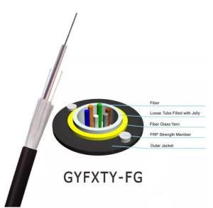 Quality YTTX Outdoor 24 Core Fiber Optic Aerial Drop Cable All Dielectric Aerial GYFXTY wholesale