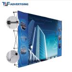 Custom Printed Trade Show Backdrop Displays , Portable Exhibition Displays Flame