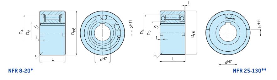 NFR20 Roller Clutch Bearing