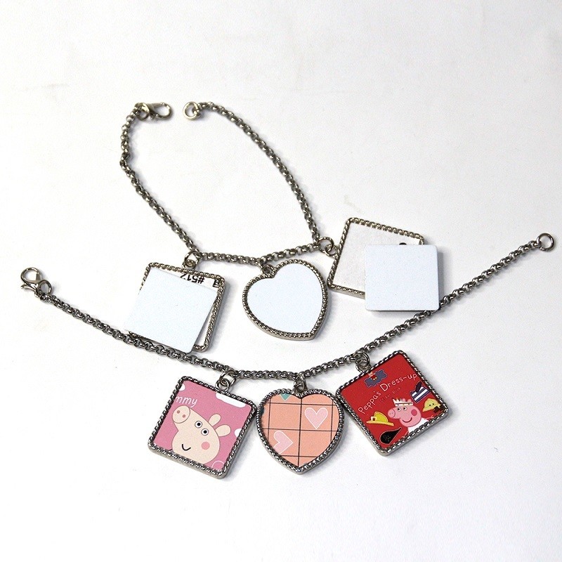 Personalized Sublimation Blank Bracelet For Women And Man Charm Bracelet Zinc Alloy