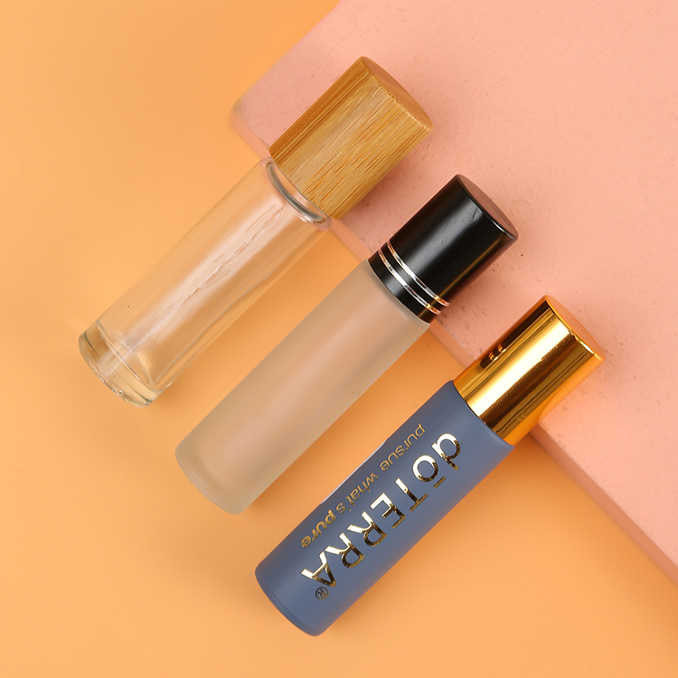 5ml 10ml 15ml Bamboo Wooden Glass Roller Ball Deodorant Bottle for Essential Oil Roll on Perfume without Reed Diffuser