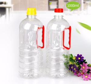 Quality PET Edible Oil Soy Sauce Plastic Bottle With Handle OEM ODM wholesale