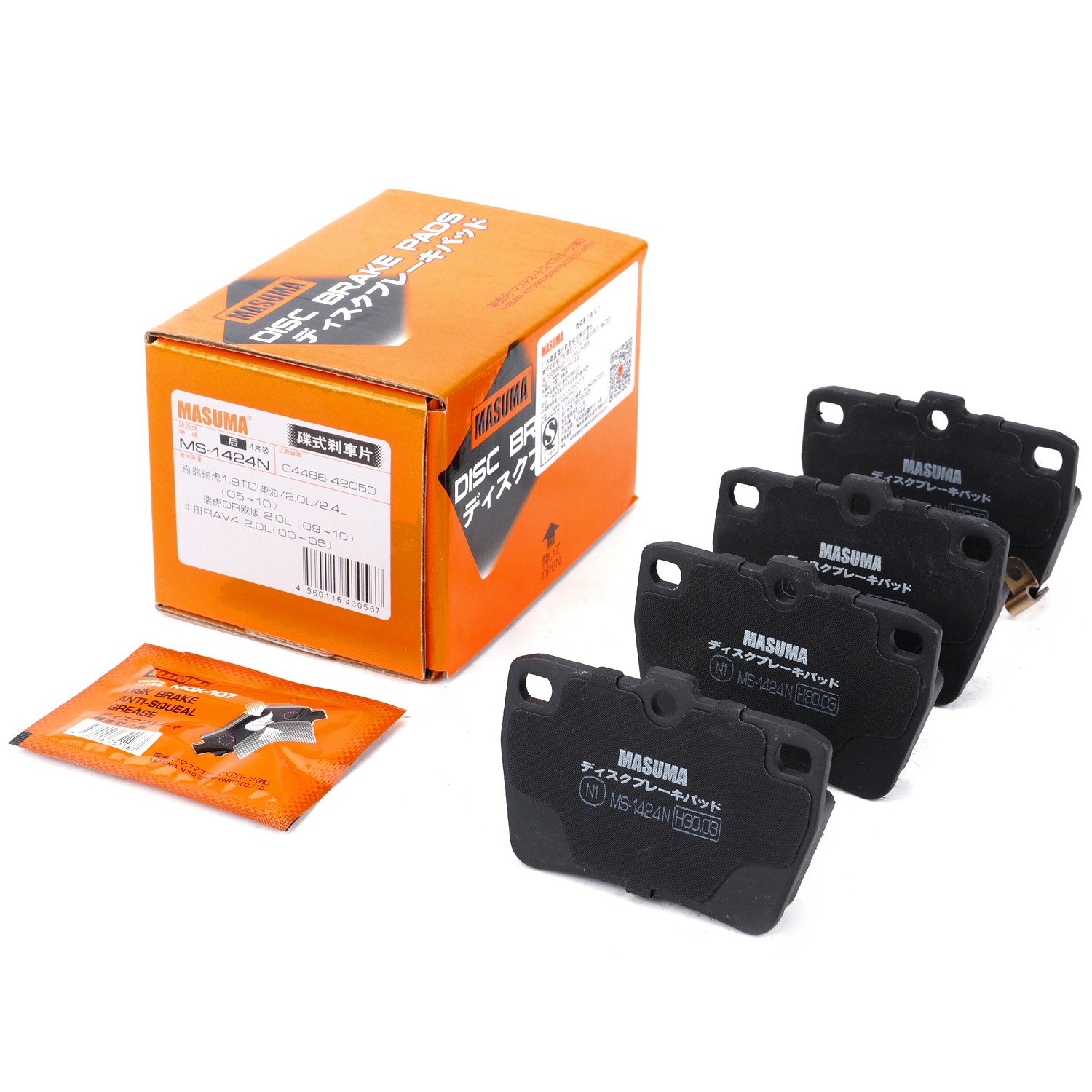 MS-1424N MASUMA Auto Spare Parts Toyota Front Brake Pads 04466-42050 T113AH3502080