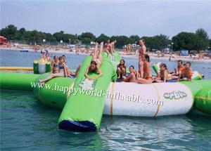 Quality Inflatable water park games , inflatable water trampline with slide tubes wholesale