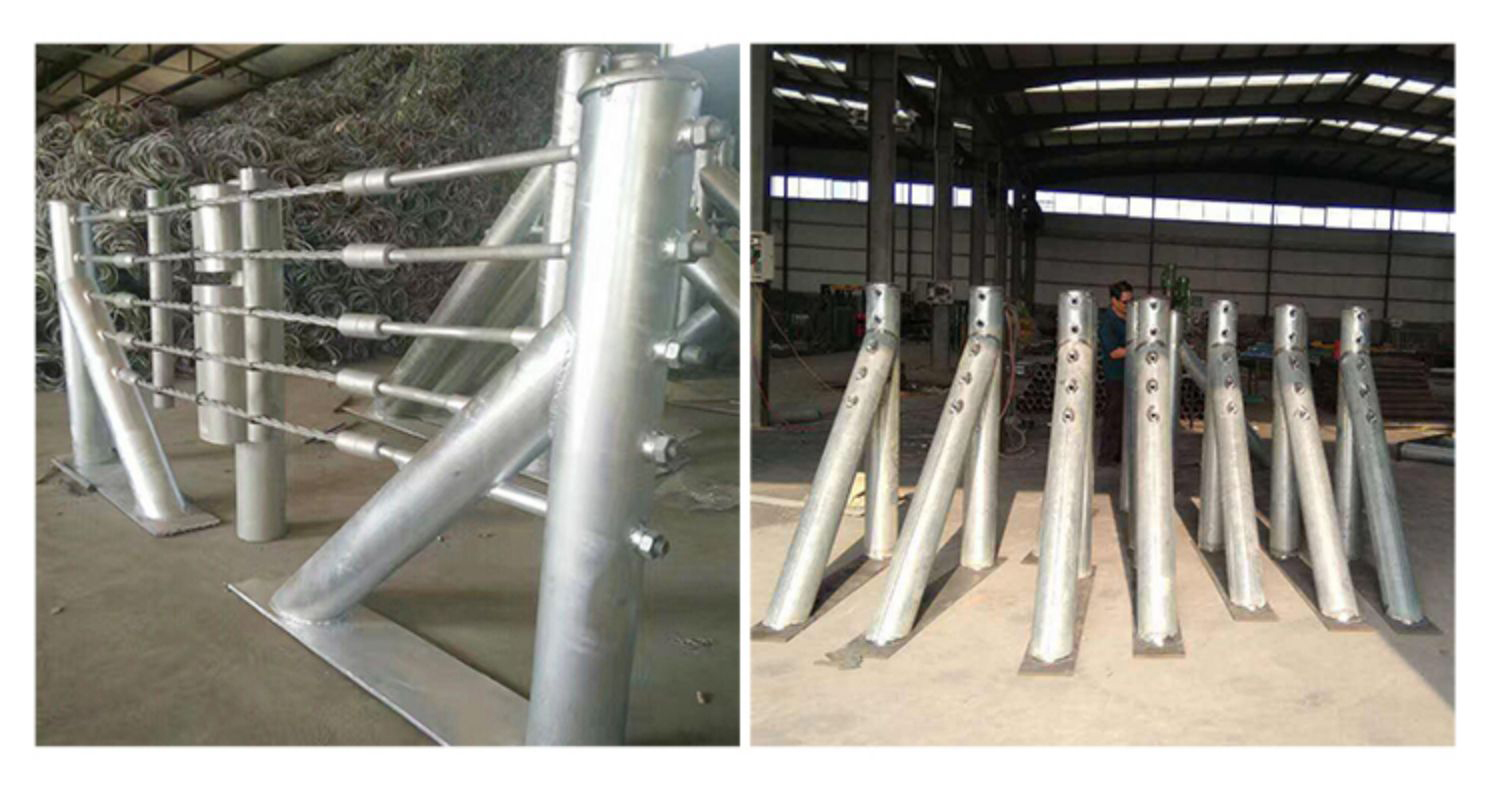 Road Traffic Safe Cable Barrier Steel Wire Rope Guardrails with Customized Color