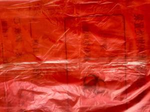 Quality Semi Water Dissolvable Laundry Bags Red Colour LDPE Material For Hospital wholesale