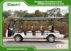 Quality White Electric Sightseeing Cart For 14 Person 4500 * 1500 * 200 MM wholesale