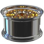 2 Piece Deep Dish Forged Wheels Rims 23 Inch Brushed Gold Disk