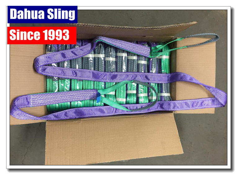 Lightweight Polyester Lifting Slings Safety Protection Sleeve Attached