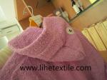 100% cotton children bath robe, pink , yellow , blue , white
