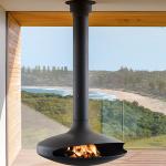800mm Ceiling Hung Fireplace 70m2 Suspended Wood Burning Fireplace