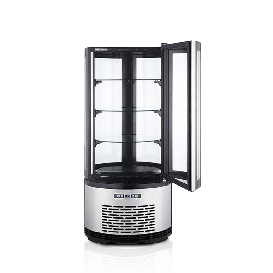 100L Floor Standing Bakery Round Cake Display Showcase To Fresh Food