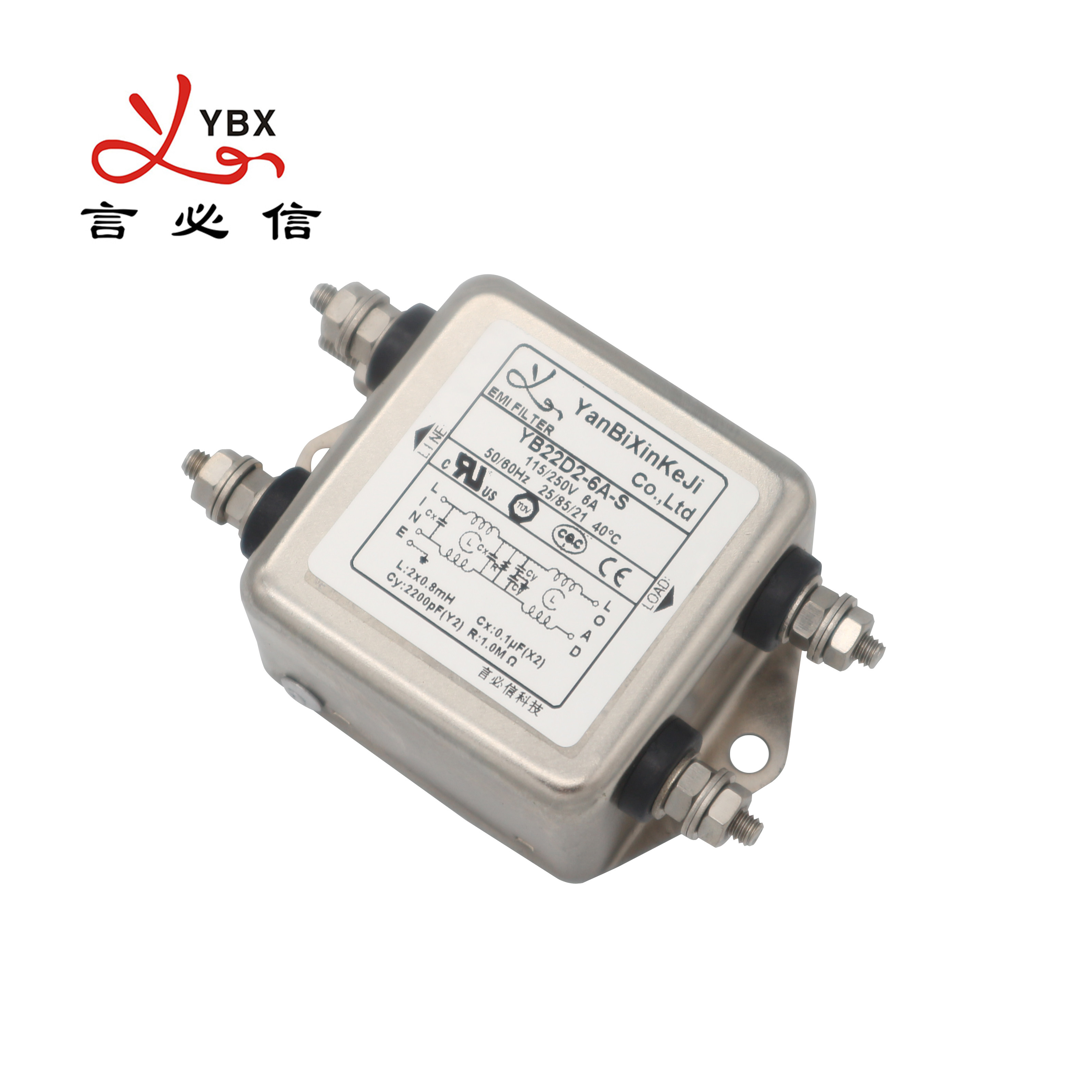 Bolt Output AC/DC Power EMI EMC Filter 1A - 10A General Purpose