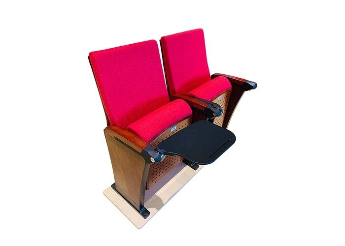 Pink Wood Padded Conference Hall Chairs For Meeting Room