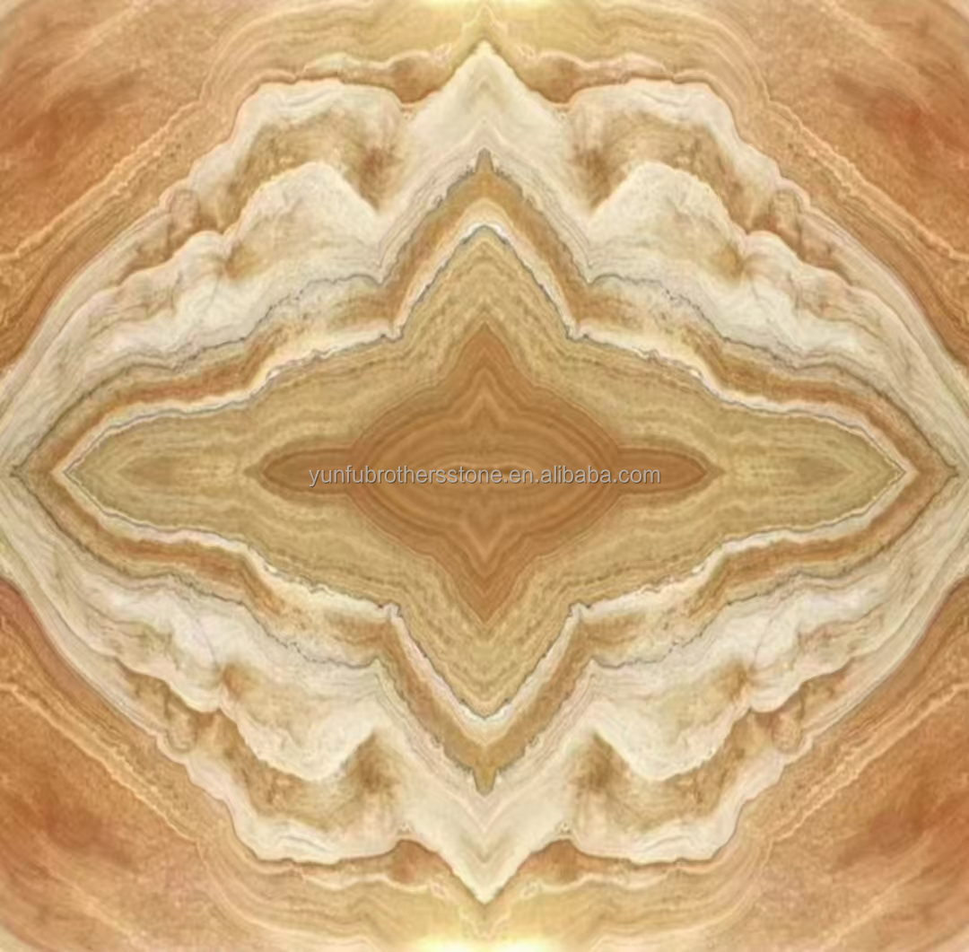 Hot Polished Onyx Big Slab Sheet Book Match for Translucent Stone Veneer Backlit Wall