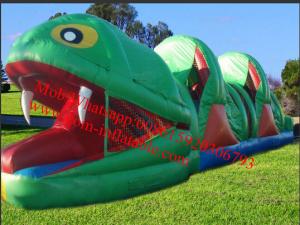China Frog Rent Large Inflatable Obstacle Course on sale