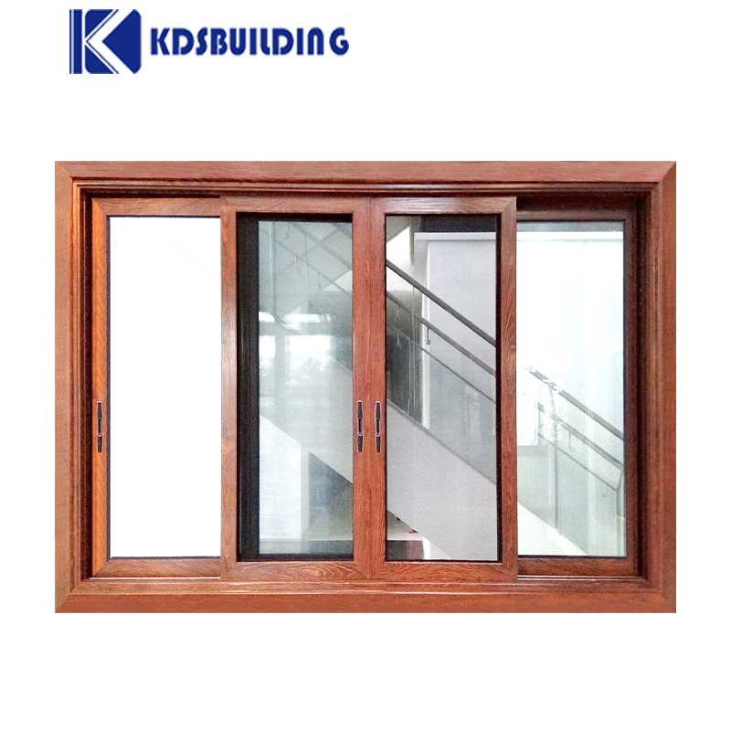 Modern Design Double Leaf Aluminium Sliding Window Models With Mosquito Net For Residential