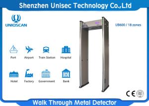 Quality Shock Indicator 18 Zones Door Frame Metal Detector For Factory / Hotel wholesale