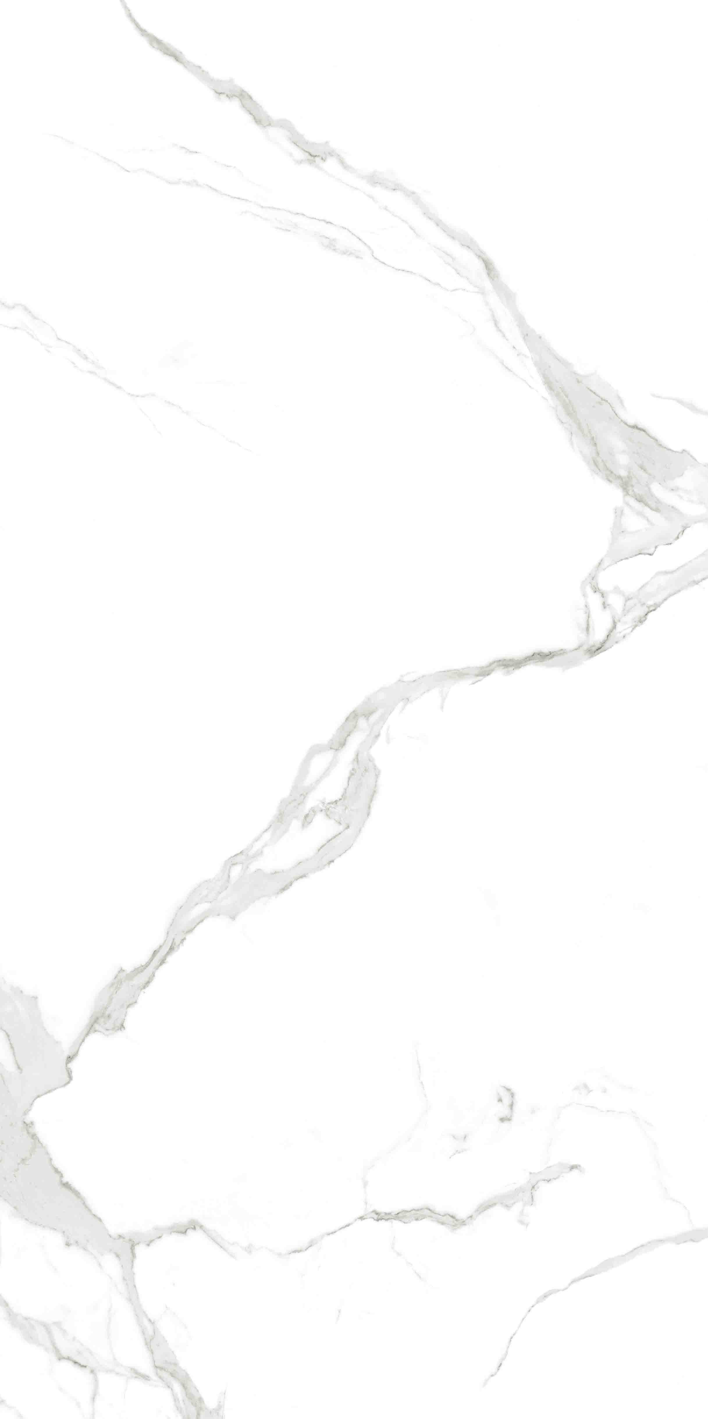 Marble Look Porcelain Tile Calacatta Polished Glazed Tile 1200x2400 White Marble Indoor Tile