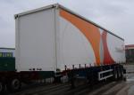 45ft Curtain Drop Side Dry Freight Truck Bodies , 3 Axles Utility Dry Van