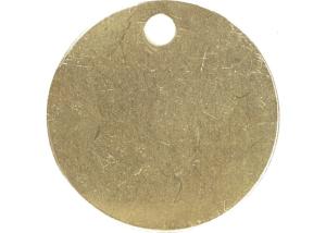 Quality Blank Reusable Brass Stencils , Round Shape Yellow Custom Metal Stencils wholesale
