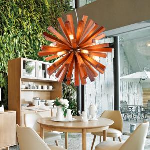 Quality Art Decor Dandelion wooden chandelier Solid Wood Pendant lamp Living Room Dining room tree chandelier(WH-MI-251) wholesale