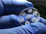 Round Sapphire Glass Lens Assembly Part With Sink Hole High Thermal Conductivity