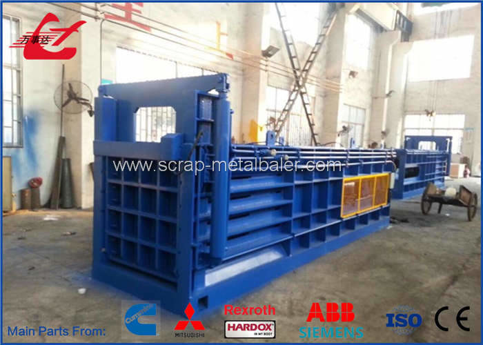 Horizontal Automatic Tie Waste Paper Baler With Conveyor Feeding , Bale Size 1100x1100mm
