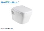 European Rimless Wall Mounted Wc , Wall Outlet Toilet Ceramic Toilet