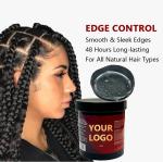 Whole Sale Loc N Twist Gel Strong Hold Loc Edge Control Wax for 4C Hair Private