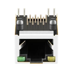 Quality Pulse E5J88-11LJ24-L Compatible LPJE101BGNL 1X1 Port RJ45 Jack without Integrated Magnetics Tab Up Yellow/Green LED wholesale