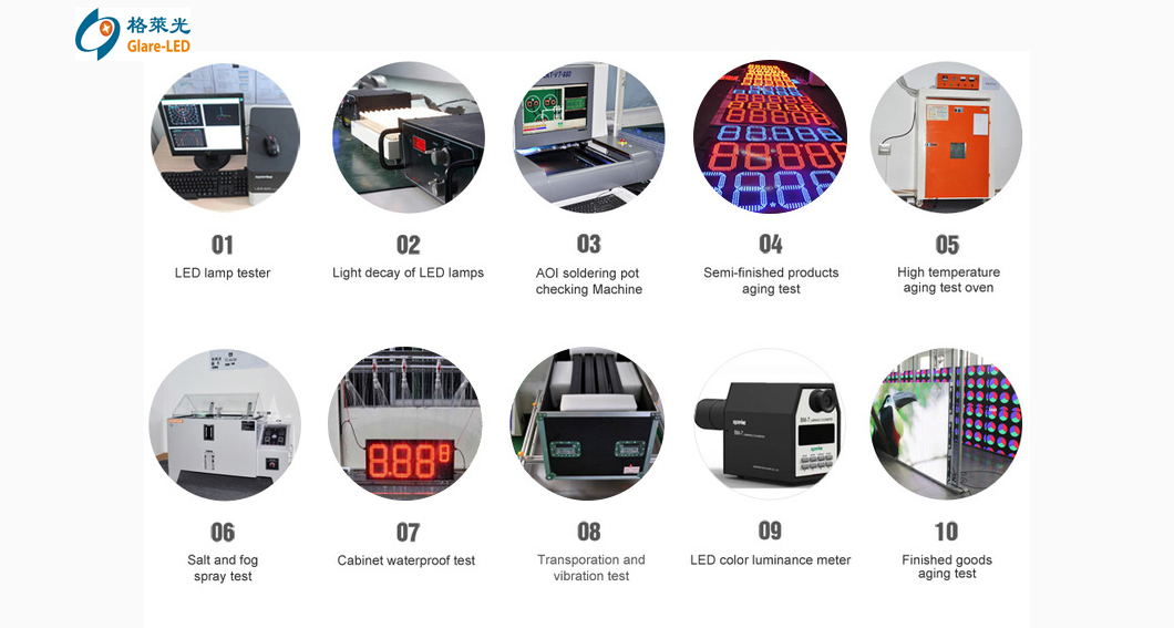 Media Datasheet LED 7 Segment LED Board Gas Light Display for Fuel Station Pylon Sign