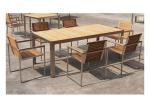 Stainless Steel Solid Wooden Outdoor Furniture High End With OEM / ODM Special