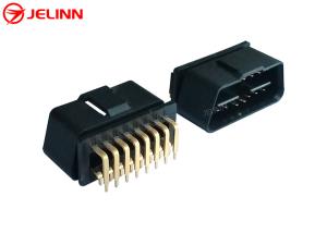Quality OBD2 OBDII J1962 Male Connector Plug 16 Pin With Right Angle 90 Degree Pins Gold Plating wholesale