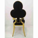 Poker Flower Upholstered Dining Chairs 201 Stainless Steel Frame W50xD65xH92cm