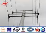 Hot Dip Galvanized 40ft Metal Utility Poles Octagonal Shape Yield Strength 50ksi