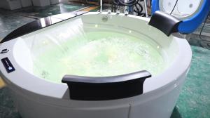 Quality 1700x830 Freestanding Acrylic Whirlpool Bathtub With Waterfall Jet Surf wholesale
