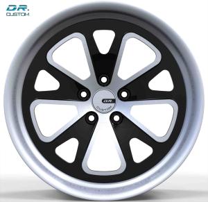 Quality Aluminum Custom 2 Piece Wheels ET30 5-114.3 22 Inch Gloss Black Rims wholesale