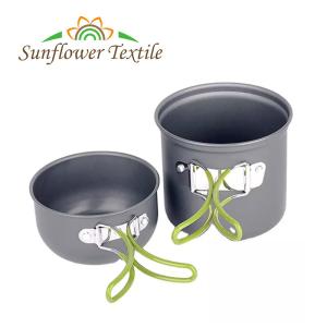 Quality Titanium Outdoor Camping Pot And Pans Set 2PCS Camping Cookware wholesale