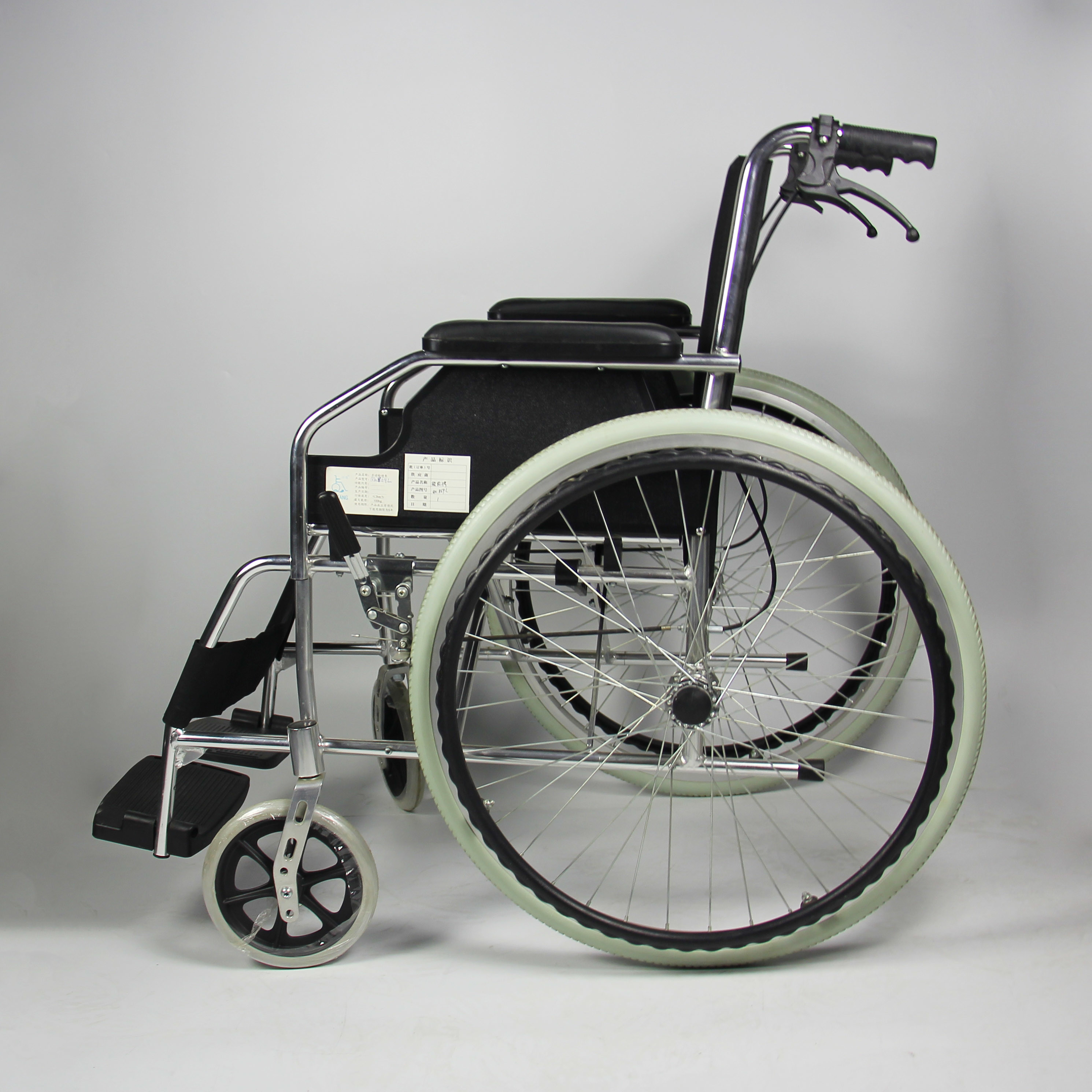 Solid Aluminum Manual Wheelchair Plastic Handwheel United Brake QK869L