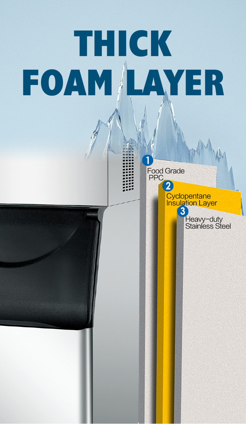 200KG /24H Commercial Crescent Ice Machine Automatic Crescent Ice Maker Machine
