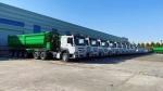 Durable Steel 4 Axles Rear Dump Semi-Trailer Wabco Brake System Customizable
