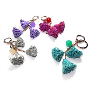 Quality 16cm Leather Flower Keychain wholesale