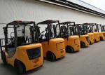 Yellow Industrial Lift Truck , Battery Powered Forklift With Two Lifting