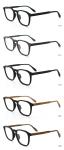 Polygons Wood Grain Frame Eye Glasses Acetate Glasses Frame Unisex
