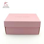 Custom Logo Corrugated Paper Packaging Box - Pink Hand-Drawn Design